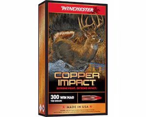 winchester copper impact 300 winchester magnum ammo 150 grain winchester copper impact polymer tip lead free box of 20
