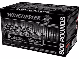 winchester super suppressed 22lr ammo 45 grain round nose winchester super suppressed 22lr ammo 45 grain round nose