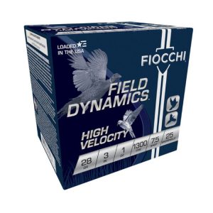 fiocchi 28 gauge ammunition fi283hv75 3" #7.5 chilled lead shot 1 oz 1300 fps 250 rounds