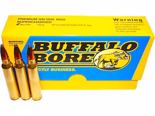 buffalo bore supercharged 300 winchester magnum ammo 150 grain spitzer box of 20 buffalo bore supercharged 300 winchester magnum ammo 150 grain spitzer box of 20