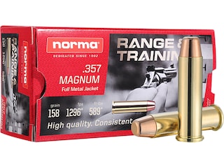 norma range & training 357 magnum ammo 158 grain full metal jacket norma range & training 357 magnum ammo 158 grain full metal jacket