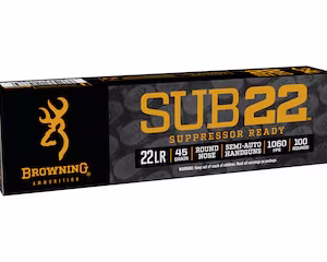 browning sub22 22lr ammo 45 grain round nose