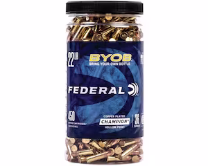 federal byob 22lr ammo 36 grain plated hollow point