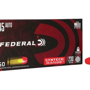 federal syntech range 45 acp ammo 230 grain federal tsj total synthetic jacket (tsj)