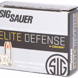 sig sauer elite defense 9mm luger ammo 147 grain sig v crown jacketed hollow point