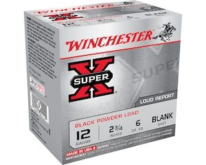 winchester super x black powder blank 12 gauge ammo 2 3/4" blank box of 25