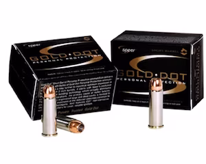 speer gold dot short barrel 38 special +p ammo 135 grain bonded jacketed hollow point