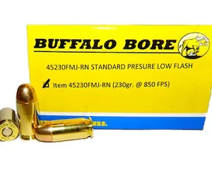 buffalo bore 45 acp ammo 230 grain full metal jacket box of 20