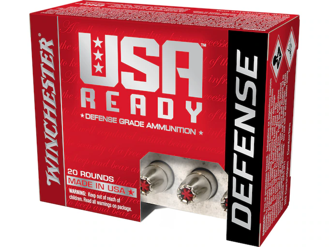 winchester usa ready defense 9mm luger +p ammo 124 grain hex vent jacketed hollow point winchester usa ready defense 9mm luger +p ammo 124 grain hex vent jacketed hollow point