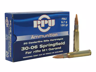 ppu m1 garand 30 06 springfield ammo 150 grain full metal jacket ppu m1 garand 30 06 springfield ammo 150 grain full metal jacket