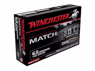 winchester match 6.5 creedmoor ammo 140 grain sierra matchking jacketed hollow point box of 20 winchester match 6.5 creedmoor ammo 140 grain sierra matchking jacketed hollow point box of 20