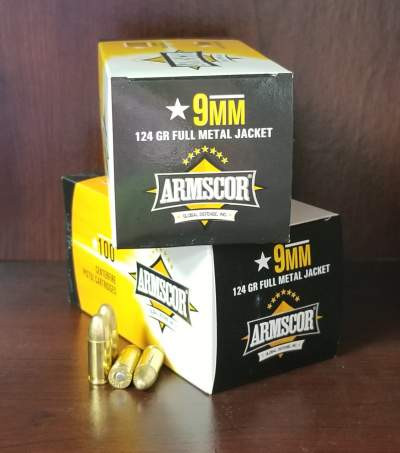 armscor 9mm ammunition arm50445 124 grain full metal jacket case of 1200 rounds armscor 9mm ammunition arm50445 124 grain full metal jacket case of 1200 rounds
