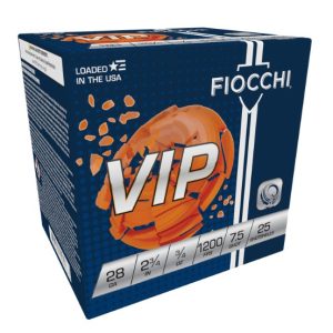 fiocchi 28 gauge ammunition fi28viph75 2 3/4" 1300fps 3/4oz #7.5 case 250 rounds