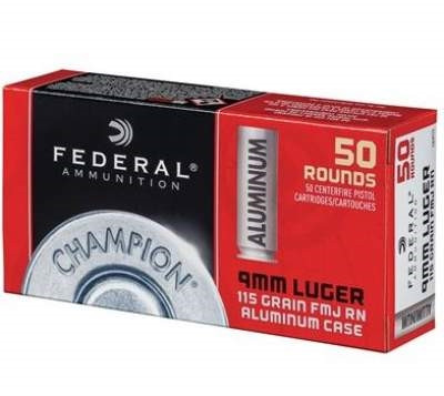 federal champion 9mm ammunition aluminum cal9115wccase 115 grain full metal jacket 1000 rounds federal champion 9mm ammunition aluminum cal9115wccase 115 grain full metal jacket 1000 rounds