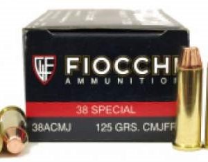 fiocchi 38 special ammunition fi38acmj 125 grain full metal jacket flat point 1,000 rounds