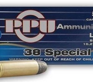 prvi ppu 38 special ammunition ppr33 158 grain lead round nose case of 500 rounds
