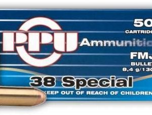 prvi ppu 38 special ammunition ppr331 full metal jacket 130 grain case of 500 rounds