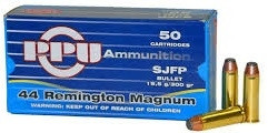prvi ppu 44 rem mag ammunition ppr42case of 300 grain semi jacketed flat point case of 500 rounds