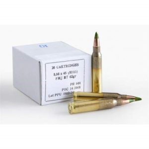 prvi ppu 5.56x45mm nato ammunition pp56 m855 62 grain green tip steel core full metal jacket case of 1000 rounds