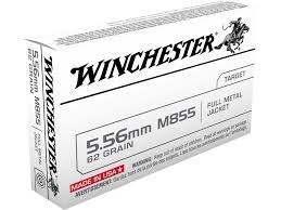 winchester 5.56mm m855 ss109 penetrator q3269 62gr steel core fmj case 1000 rounds
