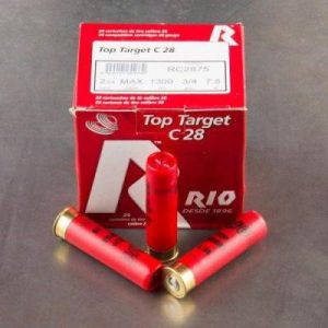 rio 28 gauge ammunition rc2875 2 3/4" 1300 fps 3/4oz #7 1/2 shot case 250 rounds
