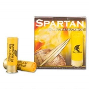 spartan 20 gauge ammunition sa2000 2 3/4" #1 buckshot 9 pellets case 250 rounds