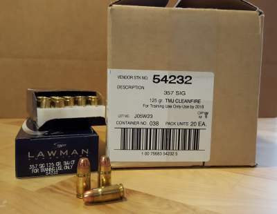 speer 357 sig cleanfire cci54232 125 gr tmj case 1000 rounds speer 357 sig cleanfire cci54232 125 gr tmj case 1000 rounds