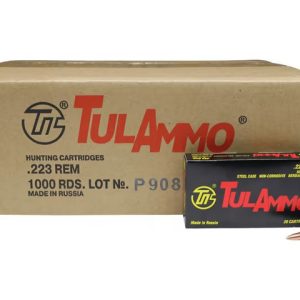 tula 223 remington ammunition 55 grain full metal jacket case 1000 rounds