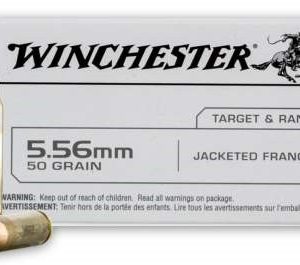 winchester 5.56x45mm nato usa556jf 50 gr jacketed frangible case 1000 rounds