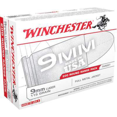 winchester 9mm range pack usa9w case 115 gr fmj 1000 rounds winchester 9mm range pack usa9w case 115 gr fmj 1000 rounds