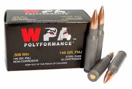 Wolf 308 Win Ammunition 145 Grain Full Metal Jacket CASE 500 rounds