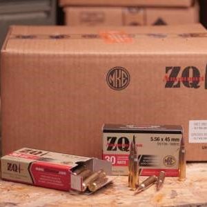 zqi 5.56x45mm nato ammunition m855 ss109 penetrator 62 grain full metal jacket case 1200 rounds