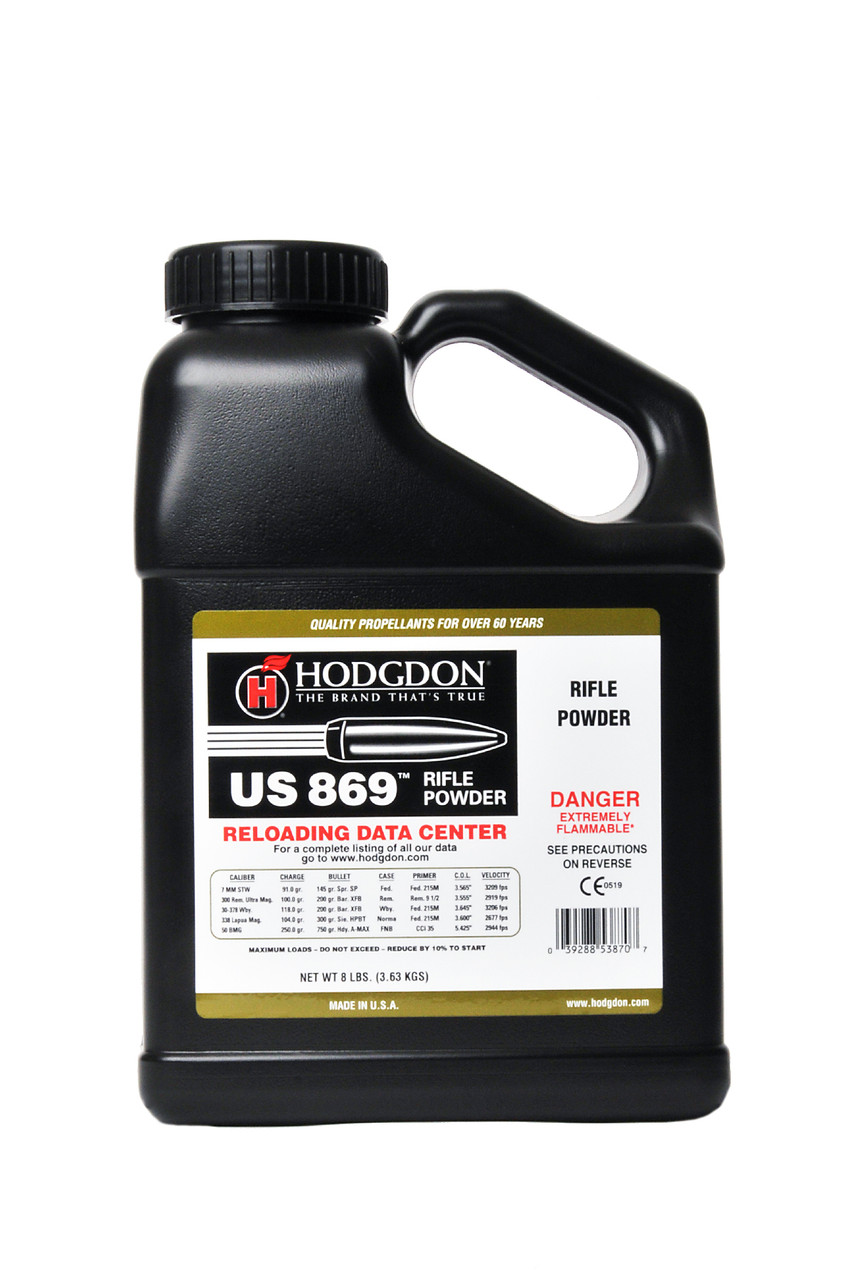 hodgdon us 869 smokeless gun powder 8 lbs hodgdon us 869 smokeless gun powder 8 lbs